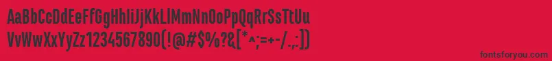 MarianinaCnFyBold Font – Black Fonts on Red Background