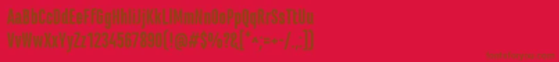 MarianinaCnFyBold Font – Brown Fonts on Red Background