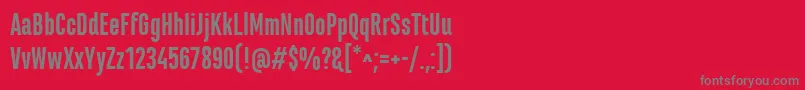 MarianinaCnFyBold-Schriftart – Graue Schriften auf rotem Hintergrund