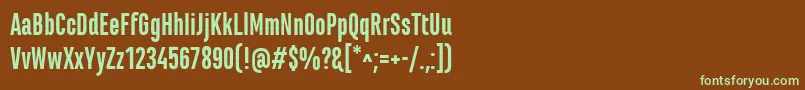 Шрифт MarianinaCnFyBold – зелёные шрифты на коричневом фоне