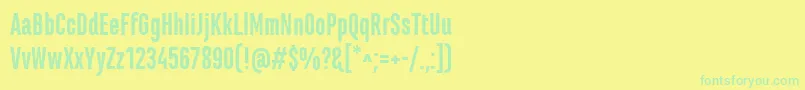 MarianinaCnFyBold Font – Green Fonts on Yellow Background