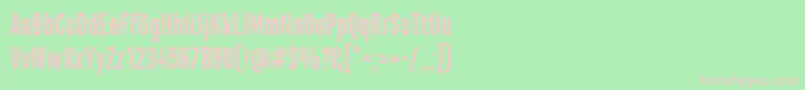 MarianinaCnFyBold Font – Pink Fonts on Green Background