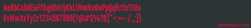 フォントMarianinaCnFyBold – 黒い背景に赤い文字