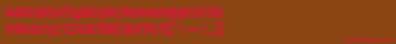 MarianinaCnFyBold Font – Red Fonts on Brown Background