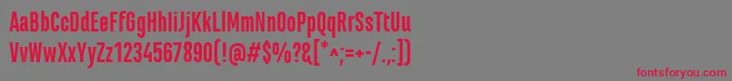 MarianinaCnFyBold Font – Red Fonts on Gray Background