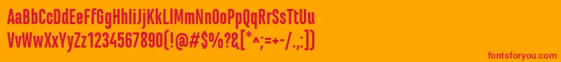 MarianinaCnFyBold Font – Red Fonts on Orange Background