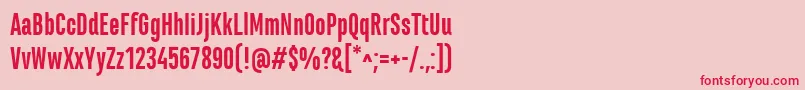 MarianinaCnFyBold Font – Red Fonts on Pink Background