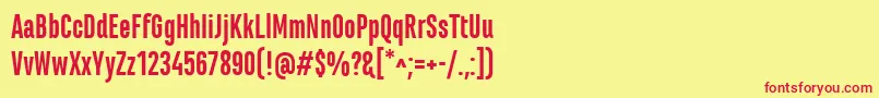 MarianinaCnFyBold Font – Red Fonts on Yellow Background