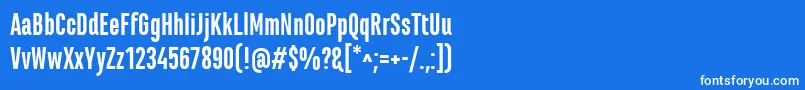フォントMarianinaCnFyBold – 青い背景に白い文字