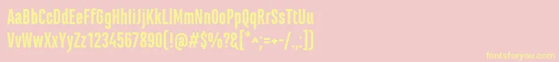 MarianinaCnFyBold Font – Yellow Fonts on Pink Background