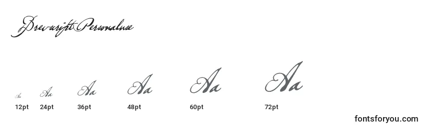 BrevscriptPersonaluse Font Sizes