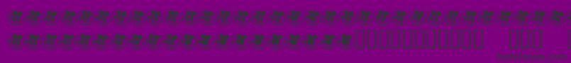 KrMovieTime-Schriftart – Schwarze Schriften auf violettem Hintergrund