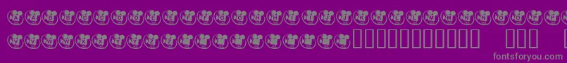 KrMovieTime Font – Gray Fonts on Purple Background