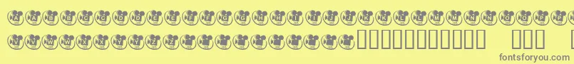 KrMovieTime Font – Gray Fonts on Yellow Background