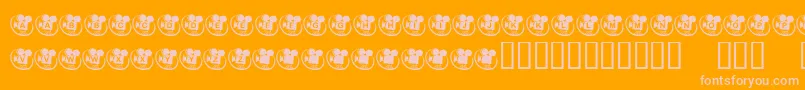 KrMovieTime Font – Pink Fonts on Orange Background