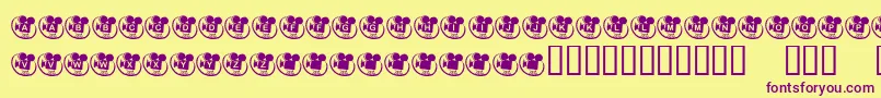 KrMovieTime Font – Purple Fonts on Yellow Background