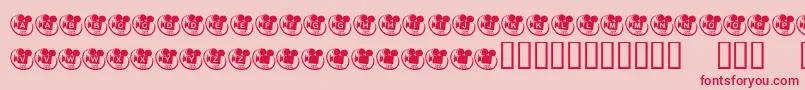 KrMovieTime Font – Red Fonts on Pink Background