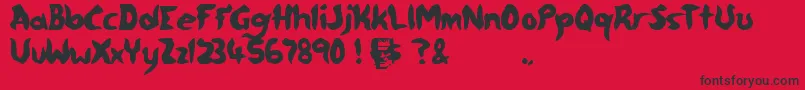 FreeMoney Font – Black Fonts on Red Background