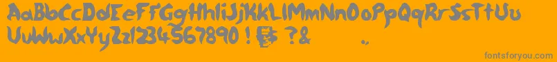 フォントFreeMoney – オレンジの背景に灰色の文字