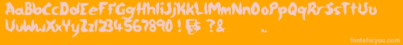 FreeMoney Font – Pink Fonts on Orange Background