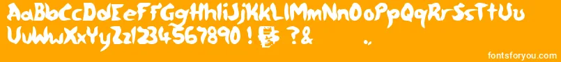 FreeMoney Font – White Fonts on Orange Background