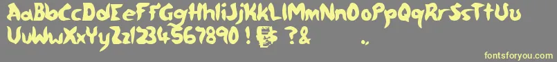 FreeMoney Font – Yellow Fonts on Gray Background