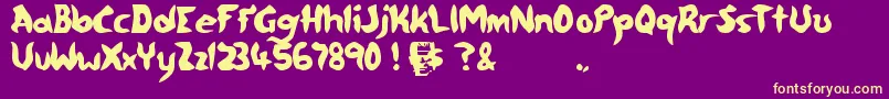FreeMoney Font – Yellow Fonts on Purple Background