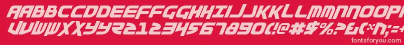 MoltorsItalic Font – Pink Fonts on Red Background