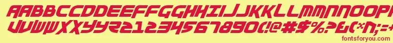 MoltorsItalic Font – Red Fonts on Yellow Background