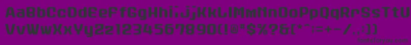 フォントStanleyAlphabet – 紫の背景に黒い文字