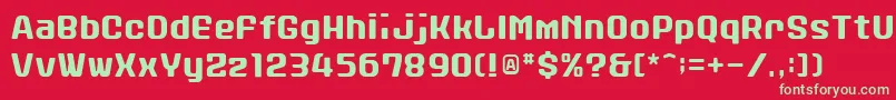 StanleyAlphabet Font – Green Fonts on Red Background