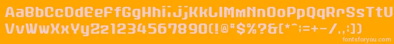 StanleyAlphabet Font – Pink Fonts on Orange Background