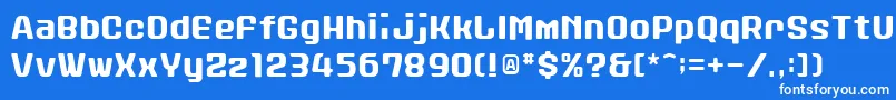 フォントStanleyAlphabet – 青い背景に白い文字