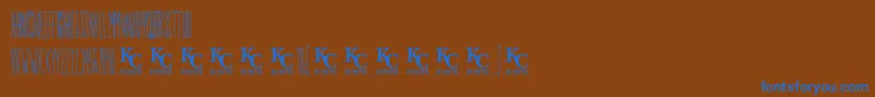 Inthegardendemo Font – Blue Fonts on Brown Background