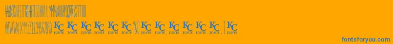 Inthegardendemo Font – Blue Fonts on Orange Background