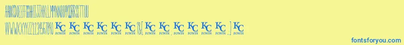 Inthegardendemo Font – Blue Fonts on Yellow Background