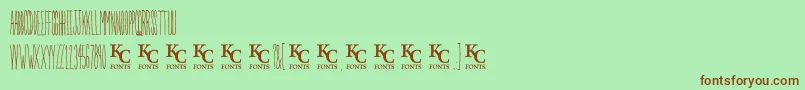 Inthegardendemo Font – Brown Fonts on Green Background