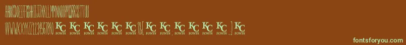 Inthegardendemo Font – Green Fonts on Brown Background