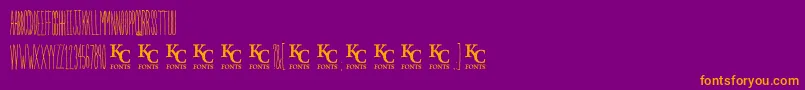 Inthegardendemo Font – Orange Fonts on Purple Background