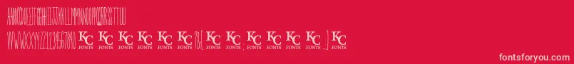 Inthegardendemo Font – Pink Fonts on Red Background