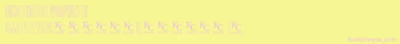 Inthegardendemo Font – Pink Fonts on Yellow Background