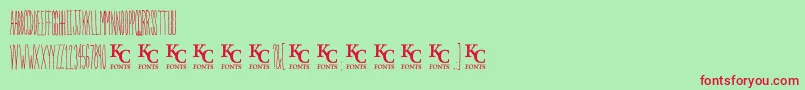 Inthegardendemo Font – Red Fonts on Green Background