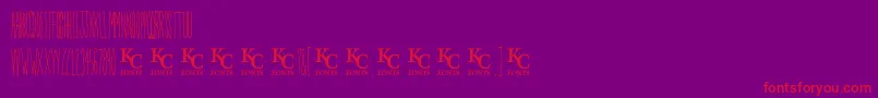 Police Inthegardendemo – polices rouges sur fond violet