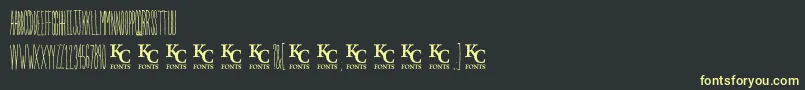 Inthegardendemo Font – Yellow Fonts on Black Background