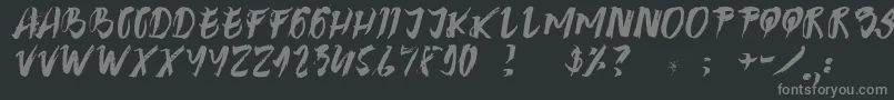 フォントClas – 黒い背景に灰色の文字