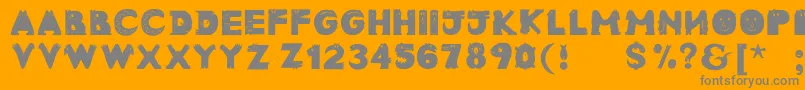 Animaltypefaces-Schriftart – Graue Schriften auf orangefarbenem Hintergrund