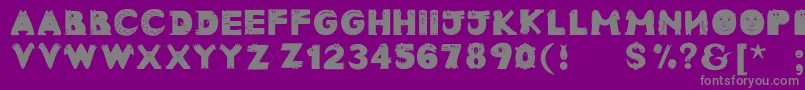 Animaltypefaces-fontti – harmaat kirjasimet violetilla taustalla