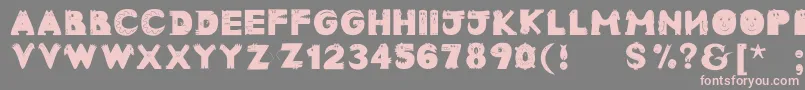 Animaltypefaces Font – Pink Fonts on Gray Background