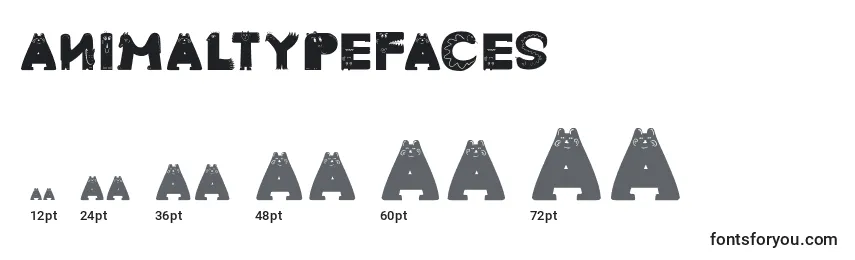 Größen der Schriftart Animaltypefaces