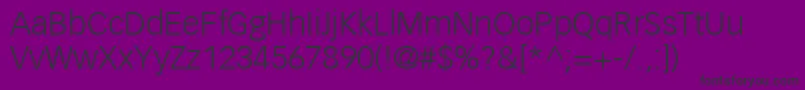 VectoraLt45Light Font – Black Fonts on Purple Background